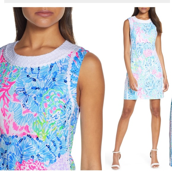 Lilly Pulitzer Mika Stretch Shift Dress Multi Sink - Picture 3 of 8